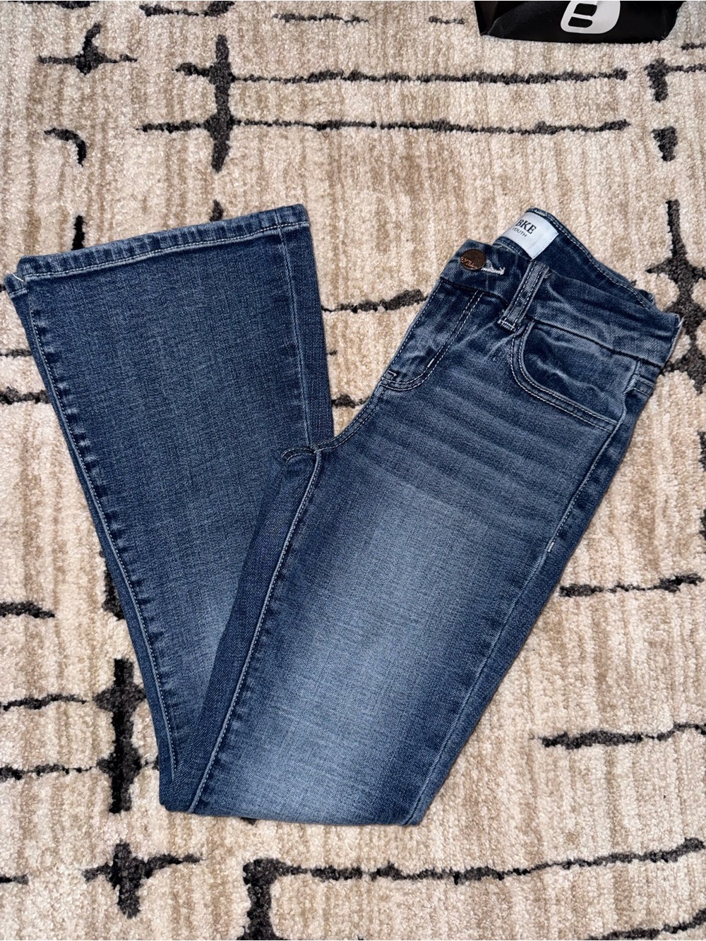 BKE Girls Dark Blue Flare Jeans